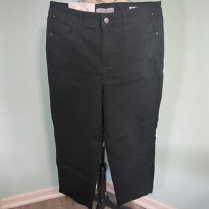 Social Standard by Sanctuary High Rise Crop Straight Jean 10 Black Rinse Classic